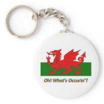 welsh dragon key chain