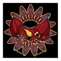 Welsh dragon knotwork posters posters