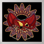 Welsh dragon knotwork posters posters