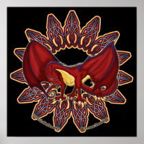 Welsh dragon knotwork posters