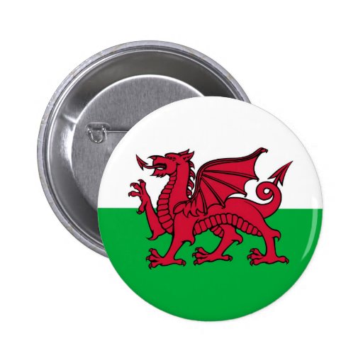 Welsh Dragon Pinback Buttons