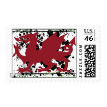 Welsh Dragon Postage Stamps
