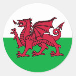 Welsh Dragon Round Sticker