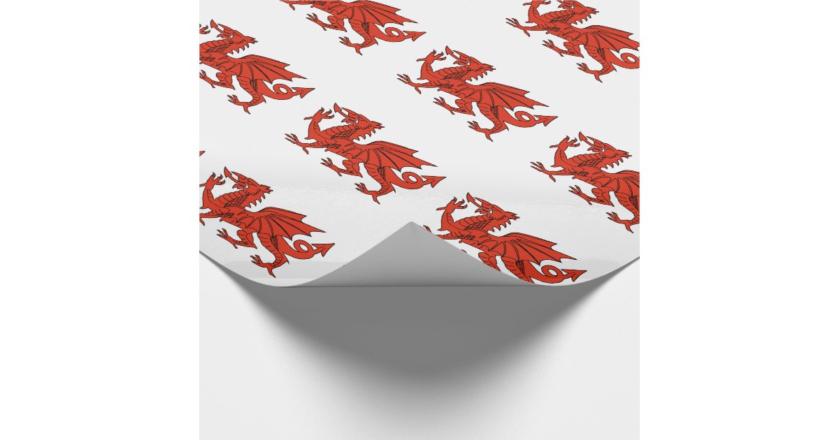 Welsh Dragon Wrapping Paper Zazzle