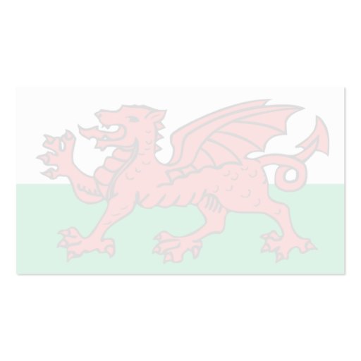 Welsh Flag Business Card Templates (back side)