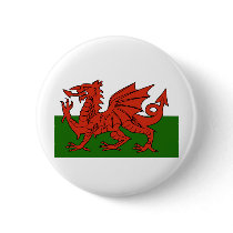 Welsh Flag Pinback Buttons