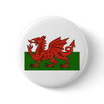 Welsh Flag Pinback Buttons