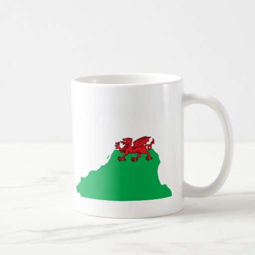 Welsh flag map coffee mug