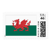 Welsh Flag Postage Stamp