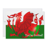 Welsh Flag With Bubble Invitation