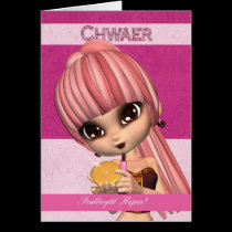 Welsh Language  Birthday Card - Penblwydd Chwaer cards
