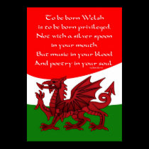 Welsh Poem Poster - Print Welsh  Dragon posters