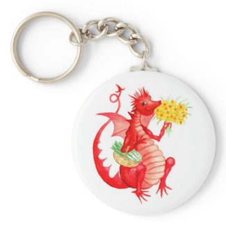 Welsh Red Dragon Keychain keychain
