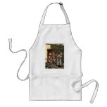 Welsh spinners and spinning wheel, Wales rare Phot Apron