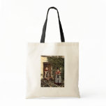 Welsh spinners and spinning wheel, Wales rare Phot Canvas Bags