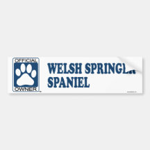 WELSH SPRINGER SPANIEL_Blue Bumper Stickers
