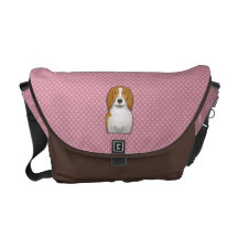 Welsh Springer Spaniel Cartoon Courier Bag