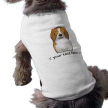 Welsh Springer Spaniel Cartoon Personalized Doggie T-shirt