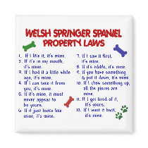 WELSH SPRINGER SPANIEL Property Laws 2 magnets by poochloverstuff WELSH SPRINGER SPANIEL Property Laws 2 magnets