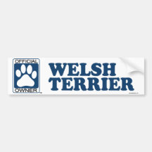 WELSH TERRIER_Blue Bumper Sticker