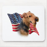 Welsh Terrier Flag Mouse Pad
