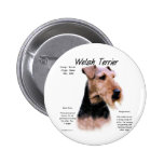 Welsh Terrier History Design Buttons