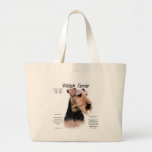 Welsh Terrier History Design Tote Bags