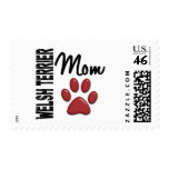 Welsh Terrier Mom Paw Print 2 Stamp
