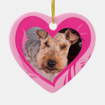 Welsh Terrier Valentine's Heart Ornament