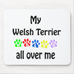 Welsh Terrier Walks Design Mousepads