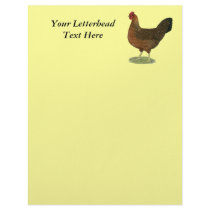 Welsummer Hen Custom Letterhead