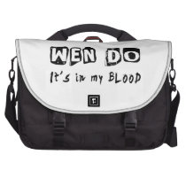 Wen Do It's in my blood Laptop Bags