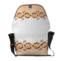 Wentworth Orange Ribbons & Flowers Rickshaw Messen rickshaw messenger bags