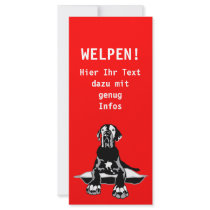 Werbekarte mit Doggenlogo rack cards