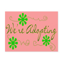 We're Adopting---Announcement cards postcards