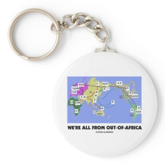 We're All From Out-Of-Africa (Haplogroup) Key Chain