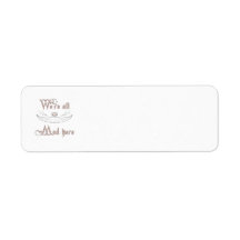 We're All Mad Here Custom Address Label