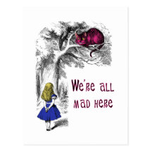 We're All Mad Here Post Cards