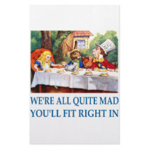 WE'RE ALL  QUITE MAD STATIONERY DESIGN