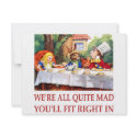 WE'RE ALL QUITE MAD YOU'LL FIT RIGHT IN invitation
