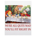 WE'RE ALL QUITE MAD, YOU'LL FIT RIGHT IN LETTERHEAD DESIGN