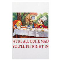 WE'RE ALL QUITE MAD, YOU'LL FIT RIGHT IN STATIONERY DESIGN
