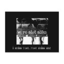 We're alot alike postcards