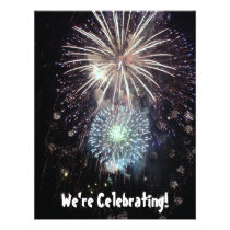We're Celebrating with Fireworks Custom Invitation invitations