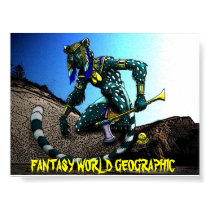 WERE-CHEETAH POSTER- FANTASY WORLD GEOGRAPHIC posters