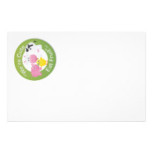 We're Cute, Eat Fruit Stationary Personalized Stationery