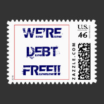 We're Debt Free Postage postage
