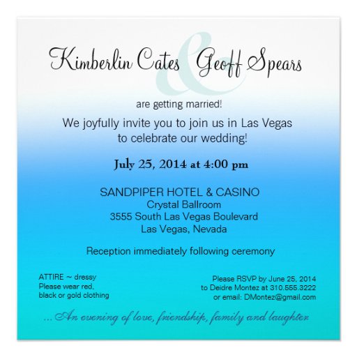 We're Doing it inVegas Wedding Custom Invite