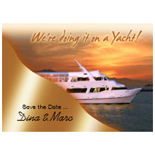 We're doing it on a Yacht Save the Date invitation