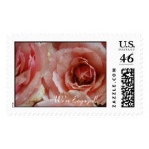 We're Engaged! floral stamp
